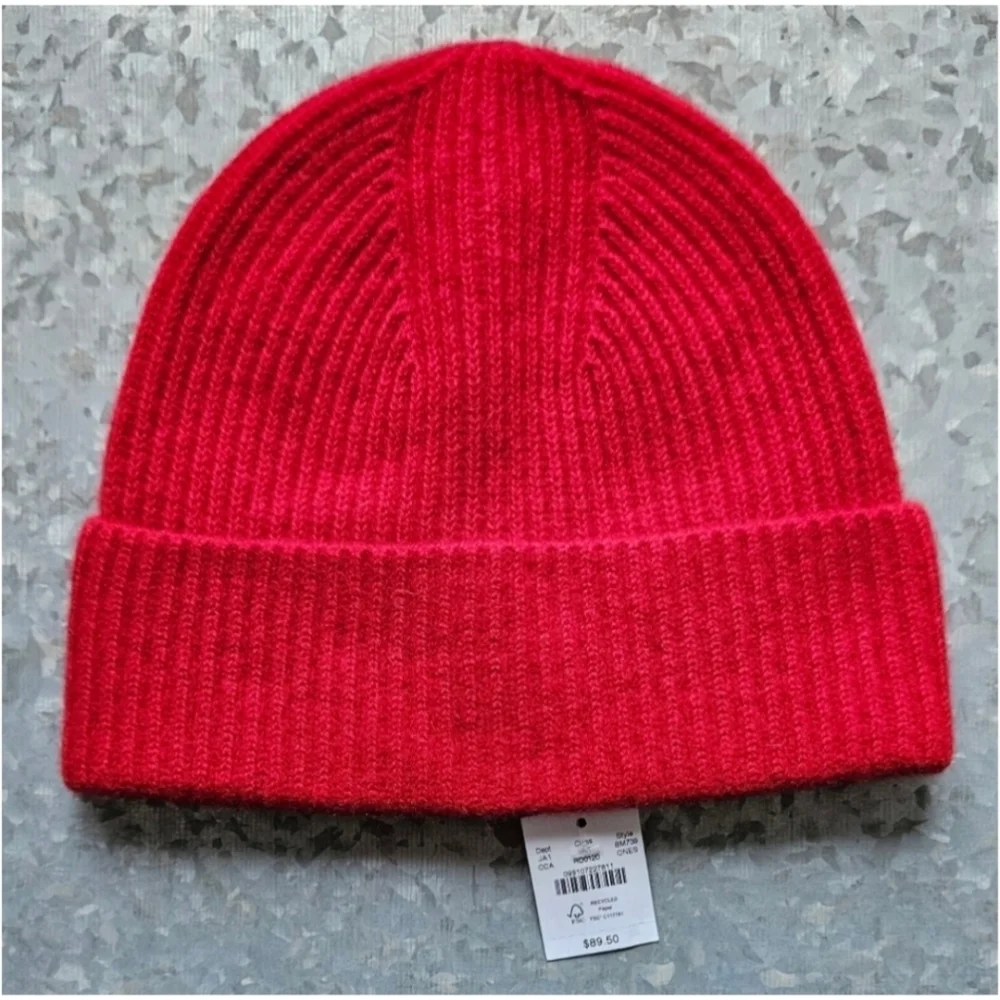 J. Crew Ribbed Cashmere Beanie